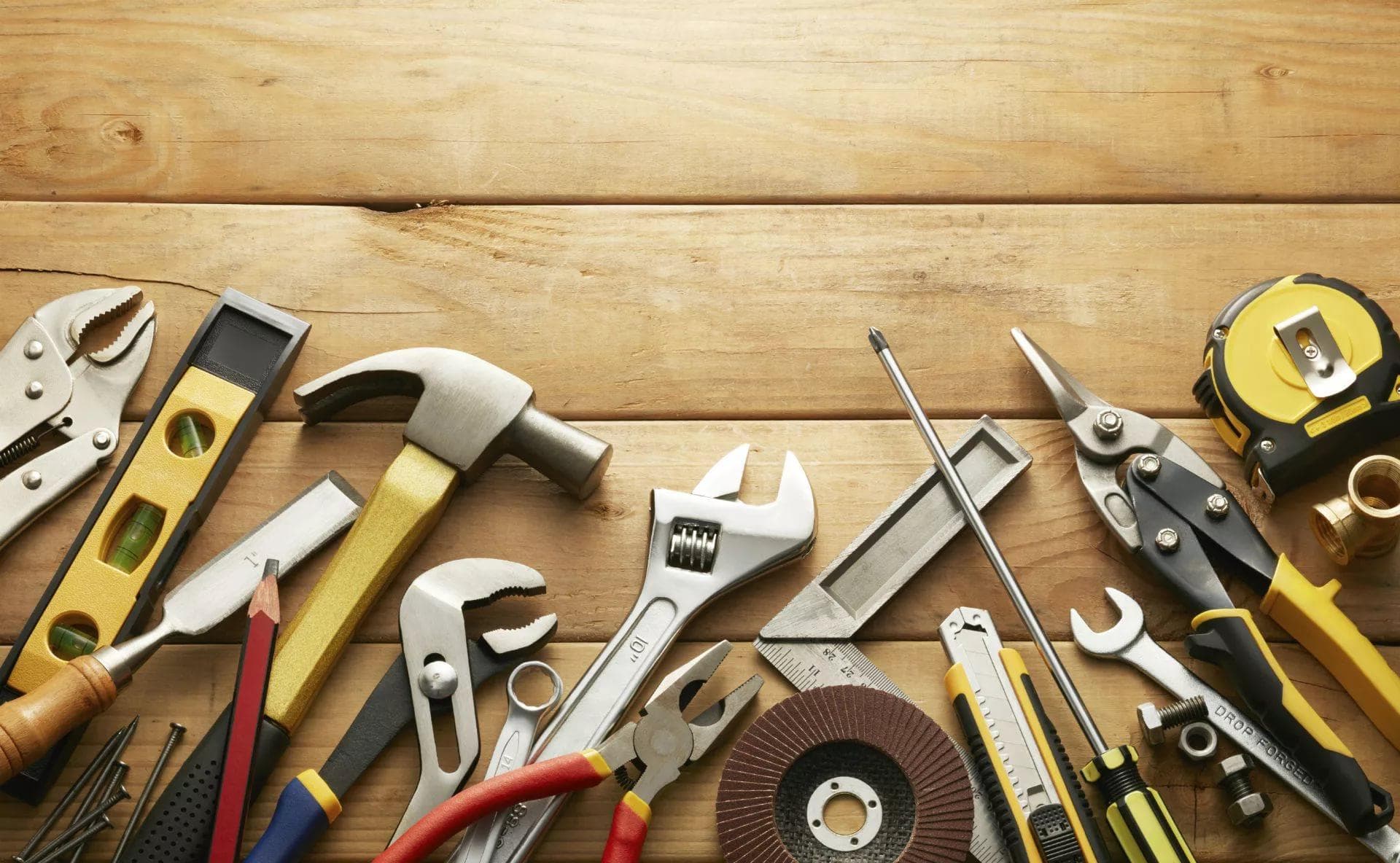 Tools Spread Across Table